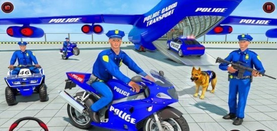 警察货物运输卡车