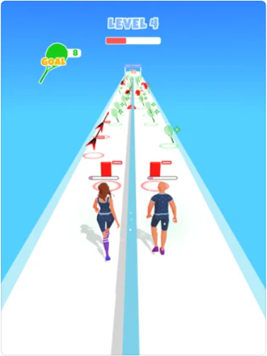 情侣双人跑步者