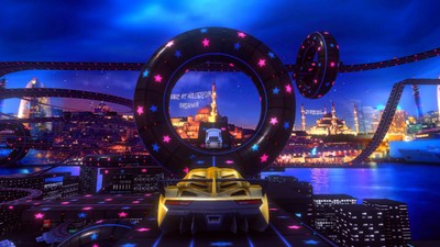 斜坡上的汽车特技 斜坡上的汽车特技