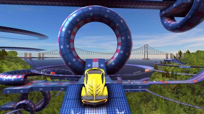 斜坡上的汽车特技 斜坡上的汽车特技