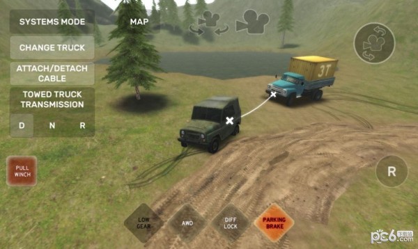 泥泞山乌垢卡车