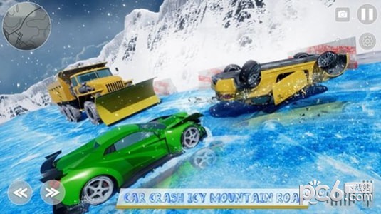 Car Crash Icy Mountain Road