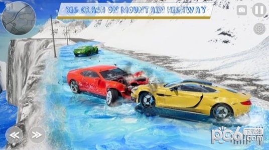 Car Crash Icy Mountain Road