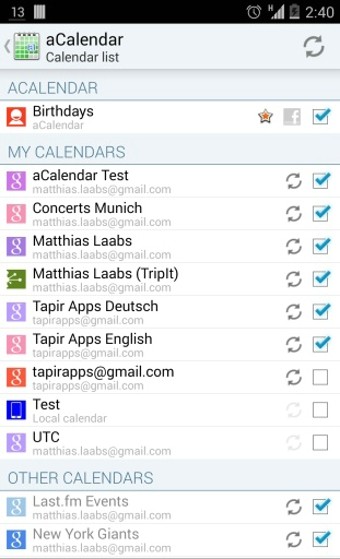 日程安排(aCalendar)