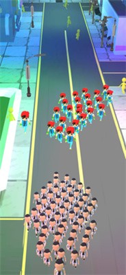 人群跑步城市 人群跑步城市