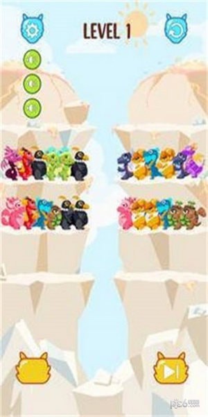 龙颜色排序拼图