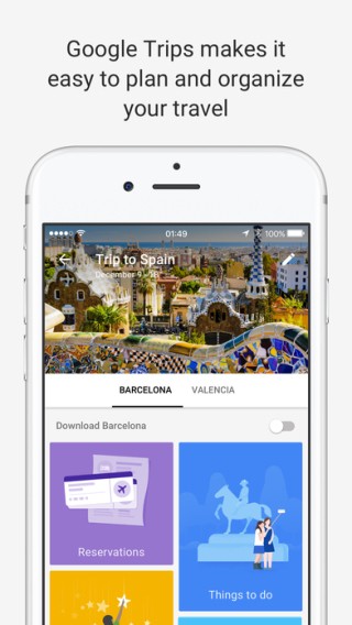 Google Trips app