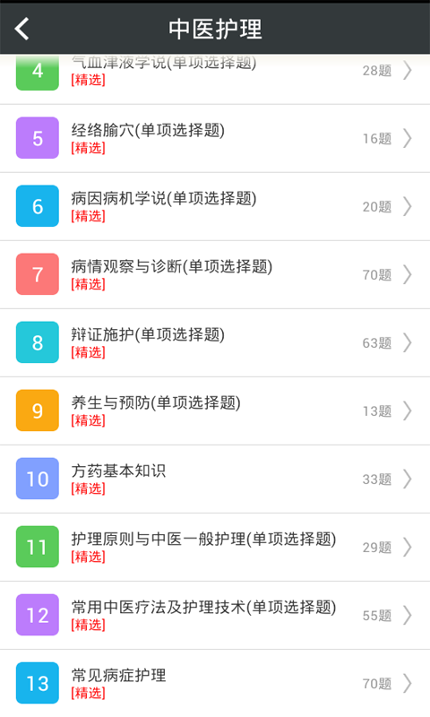 中医护理高级职称总题库