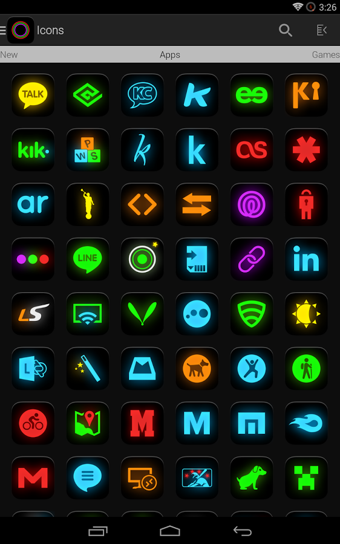 Neon Glow Icon Pack