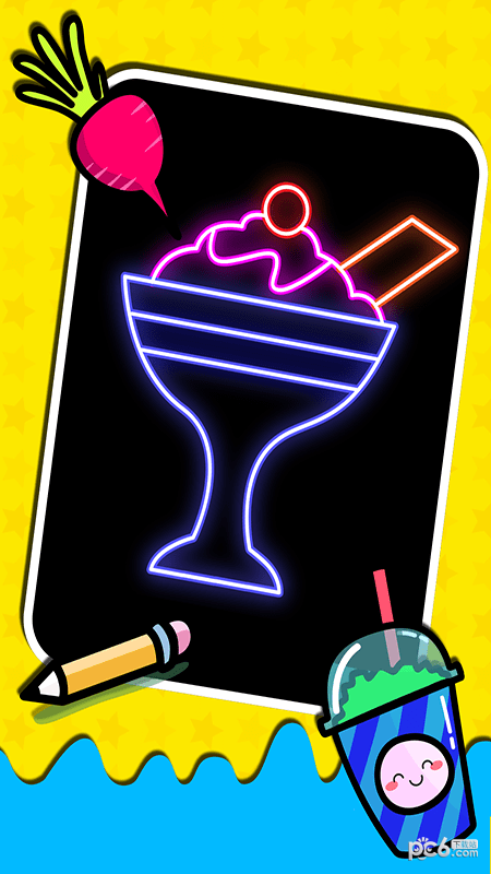 儿童画画水果涂色