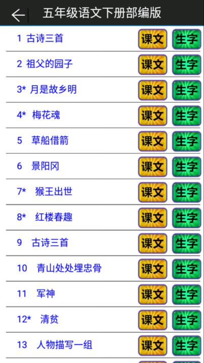 小学语文五年级下册部编版电子书 小学语文五年级下册部编版电子书