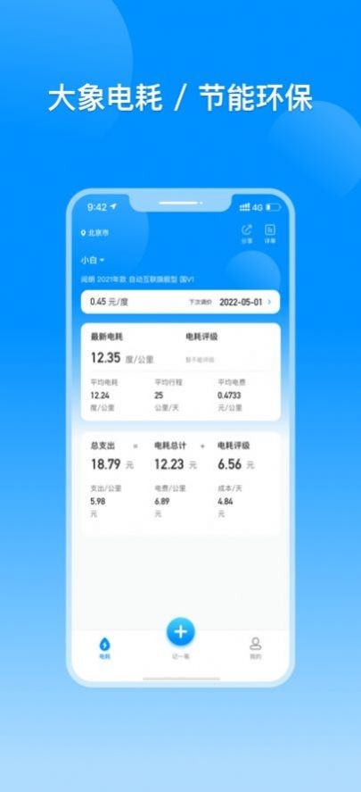 电动汽车电耗记录