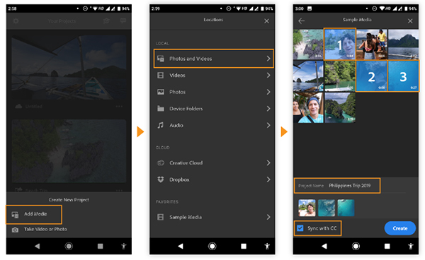 adobe premiere rush 安卓版使用教程