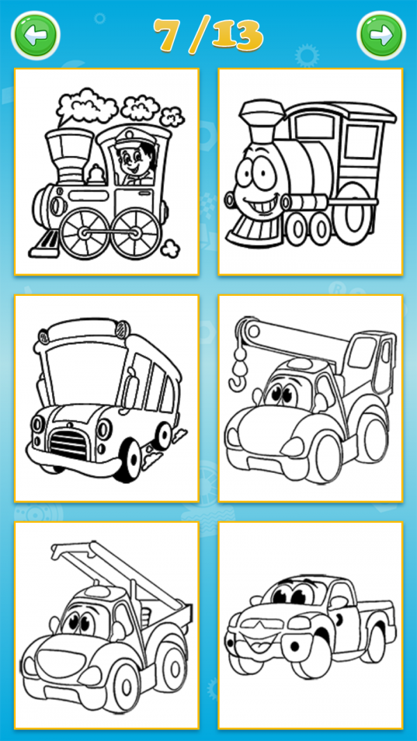 宝宝爱涂色汽车篇