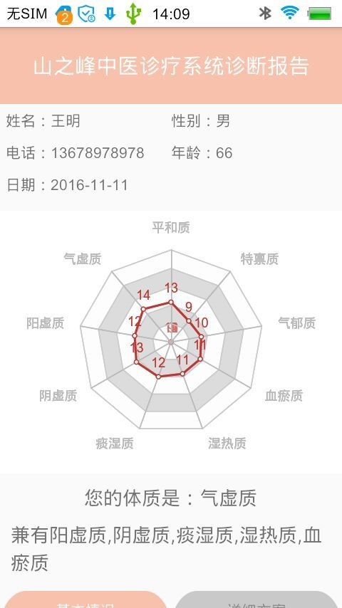 妙郎中体质辨识