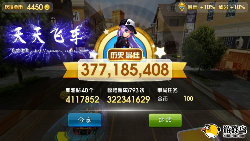 《天天飞车》大神3.7亿高分心得分享[图]图片1