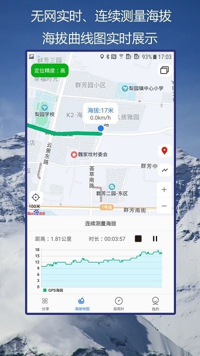 gps海拔指南针app