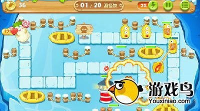 《保卫萝卜2》第101关浮冰主题布阵图[多图]图片2