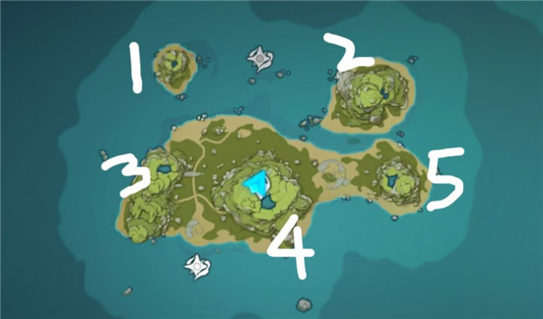 原神鸣声岛屿五水池解谜攻略：鸣声岛屿五个水池机关解谜顺序[多图]图片4