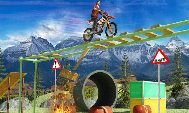 特技演员自行车赛道技巧大师(Stuntman Bike Racing Trail Tricky Master)
