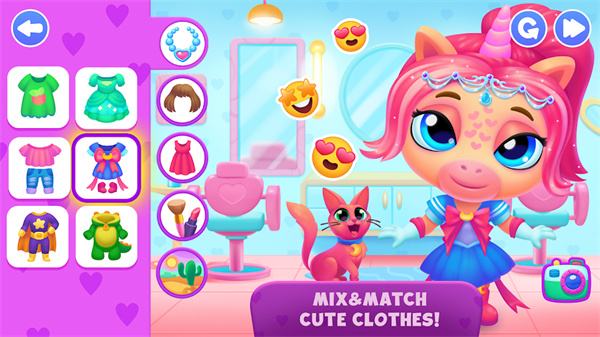 萌萌女孩装扮任务(Unicorn Dress up game)