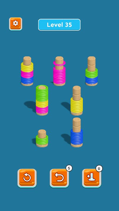 彩色环最终排序挑战(Color Hoop- Slinky Sort 3D)