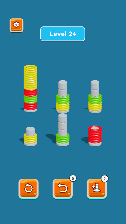 彩色环最终排序挑战(Color Hoop- Slinky Sort 3D)